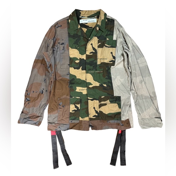 Off-White Other - OFF-WHITE RECONSTRUCTED CAMO FIELD JACKET By Virgil Abloh Size Large
